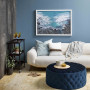 blue walls, blue exterior, gather magazine, amber armitage, resene blues, resene blue, lounge