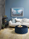 blue walls, blue exterior, gather magazine, amber armitage, resene blues, resene blue, lounge