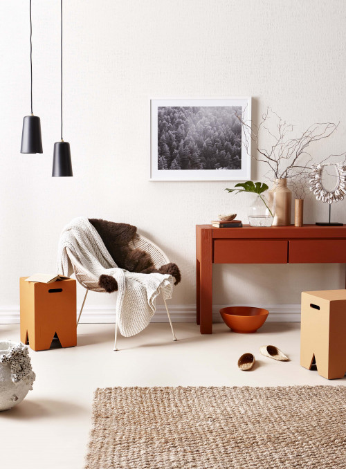 Resene Albescent White, paint, warm whites, interior, terracotta accessories, wallpaper