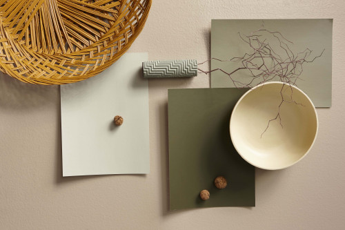 flatlay, green, inspiration, renovation, home inspiration