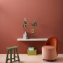 Douglas and Bec, interior, bold, tonal, rose, orange, paint, terracotta, Resene Apple Blossom