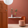 Douglas and Bec, interior, bold, tonal, rose, orange, paint, terracotta, Resene Apple Blossom
