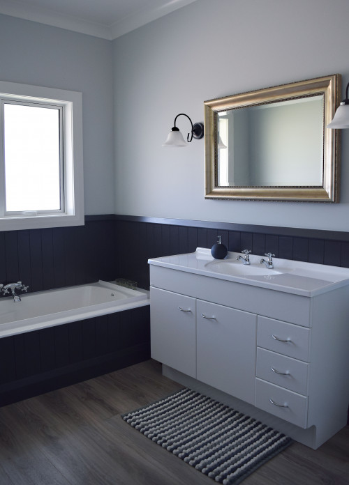 blue, bathroom, blue bathroom, tongue and groove, resene bathroom