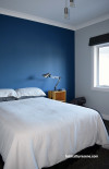 blue, feature wall, blue feature wall, duck egg blue, master bedroom