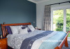 blue, feature wall, blue feature wall, duck egg blue, master bedroom