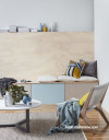 sitting room, reading room, benchseat, plywood feature, blue paint, beach inspiration 