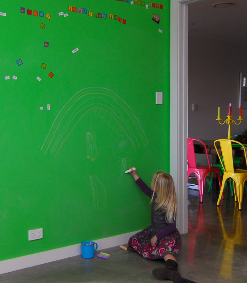 blackboard paint, chalkboard, kids DIY, children, matt, green paint