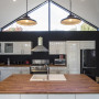 kitchen, black and white kitchen, kitchen lighting, interior lighting ideas, resene nero