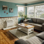 living room inspiration, living room ideas, living room design, blue interior ideas, beach inspired