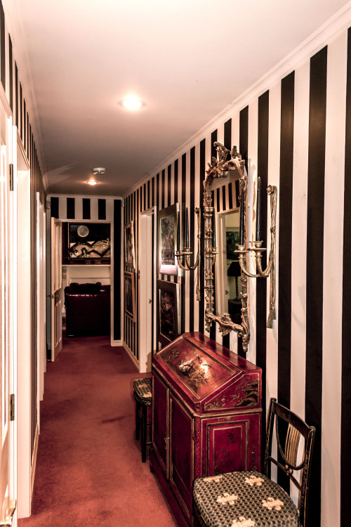 painted stripes, hallway, entrance way,