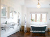 bathroom, white bathroom, freestanding bath, heritage bathroom, heritage house, white paint 