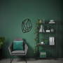 study, nook, office, green study, green office, green feature wall, green nook, resene mother nature