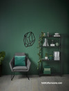 study, nook, office, green study, green office, green feature wall, green nook, resene mother nature