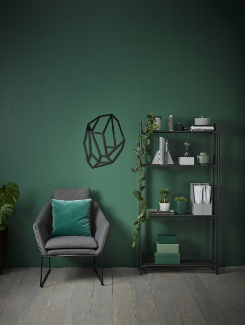 study, nook, office, green study, green office, green feature wall, green nook, resene mother nature