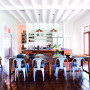dining room, kitchen, white kitchen, white dining room, open plan living, cottage, heritage