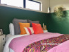 interior inspiration, bedroom inspiration, interior ideas, green interior, green paint, resene paint