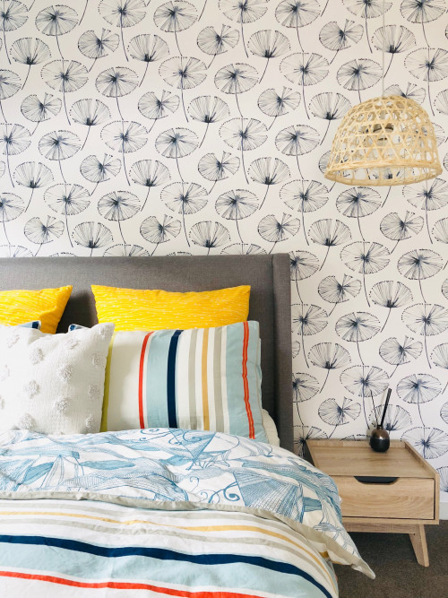 bedroom ideas, bedroom inspiration, wallpaper inspiration, wallpaper ideas, feature wallpaper