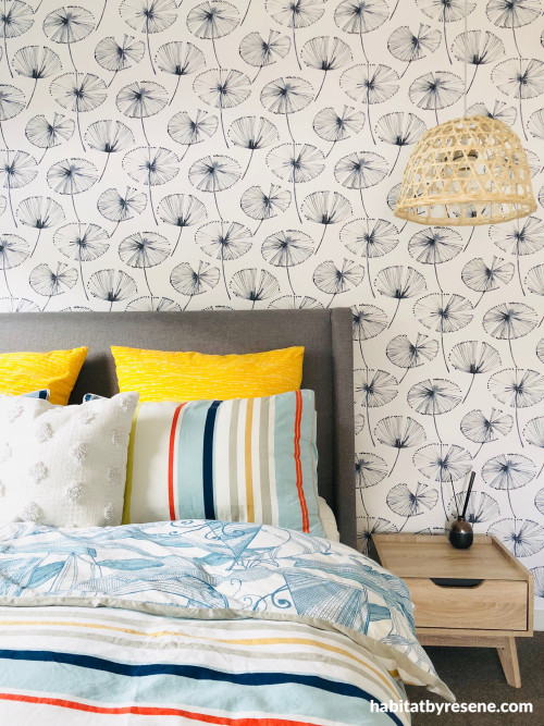 bedroom ideas, bedroom inspiration, wallpaper inspiration, wallpaper ideas, feature wallpaper