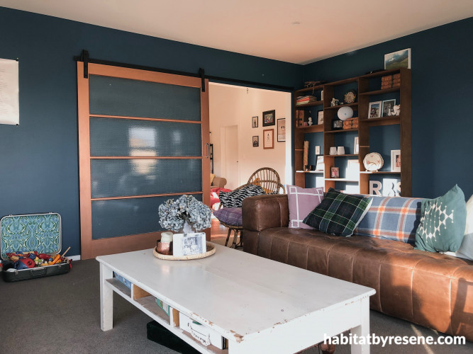 blue living room, living room inspiration, interior design, blue interior, interior ideas, resene