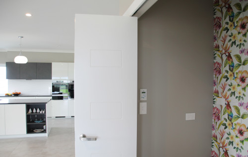 wallpaper, feature wall, grey, neutrals,