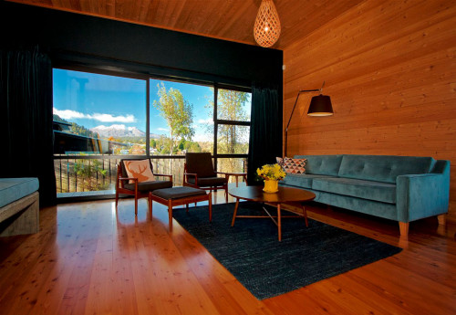 holiday cabin, timber walls, timber ceiling, timber floors, living room, lounge