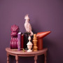 purple, purple feature wall, pink and purple, purple table, resene couture, deep purple