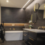 bathroom inspiration, bathroom ideas, bathroom design, black bathroom, colour palette, resene