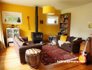 lounge, living room, orange