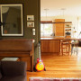 green, lounge, kitchen, green lounge, wood kitchen, rimu kitchen