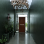 entranceway, hallway, green entranceway, green metallic paint, green hallway