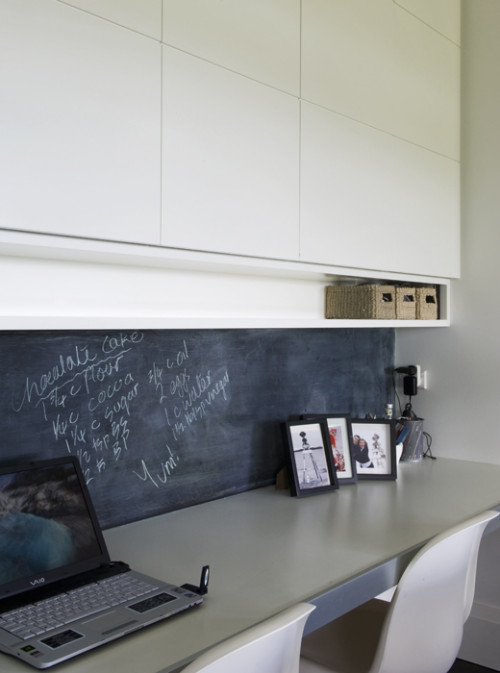 storage, kitchen, desk, blackboard paint, study