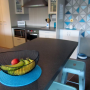 kitchen decor, feature walls, turquoise, interior ideas, kitchen renovation