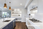 blue, kitchen, blue kitchen, modern kitchen