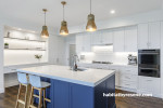 blue, kitchen, blue kitchen, modern kitchen