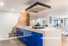 blue, kitchen, blue kitchen, modern kitchen