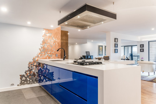 blue, kitchen, blue kitchen, modern kitchen