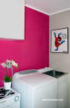 pink laundry, colour laundry, paint ideas, resene scrumptious