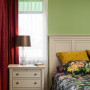 bedroom inspiration, bedroom ideas, bedroom design, green bedroom ideas, green feature wall, resene