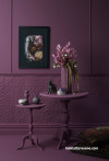 purple tables, purple decorating, decorating with purple, purple decor, Resene 