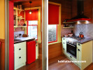 kitchen design, kitchen ideas, kitchen inspiration, retro kitchen, red kitchen ideas, green kitchen