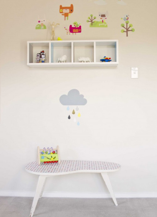 wall art, stenciled wall art, kids bedroom, children's bedroom, white bedroom, neutrals