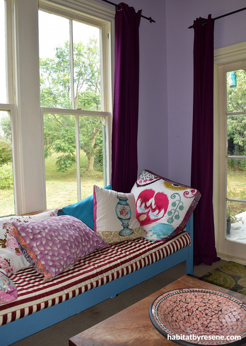 purple, living room, lavender