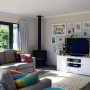 lounge, living room, white paint, white living room, kitchen tiles, resene tea, kitchens, renovation