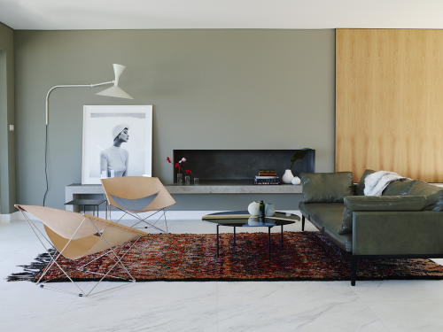 feature wall, grey, accent colour