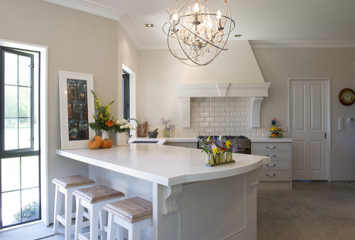 kitchen, country kitchen, French country kitchen, white kitchen, neutrals, tile splashback