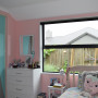 bedroom, kids bedroom, childrens bedroom, girls bedroom, pink bedroom, geometric bedroom 