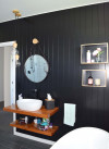 bathroom, black and white bathroom, monochromatic, black bathroom, main bathroom 