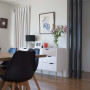 Resene Double Merino, white paint, interior, dining room, floors, colourful furnishings 