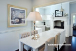 kitchen, dining, blue, villa, resene albescent white