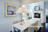 kitchen, dining, blue, villa, resene albescent white